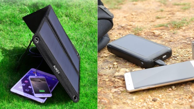 Aukey 14W Solar Panel, $35 with code AUSOLAR1 | Aukey 20,000mAh Solar Battery Pack, $35 with code AUSOLAR2